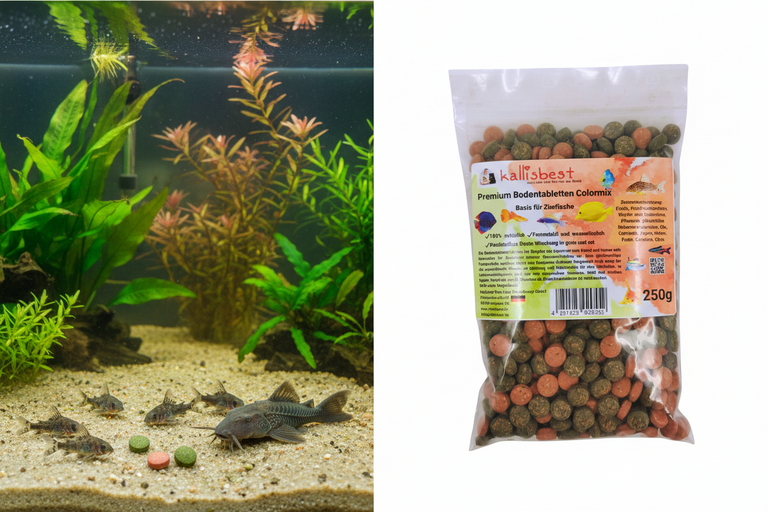 Premium Bodentabletten Colormix, grün und rot für Zierfische | Kallisbest