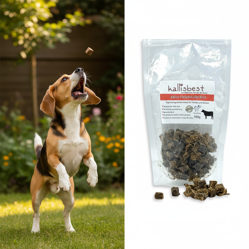 Kleine Fleischwürfel Rind – Hund fängt Würfel | Kallisbest