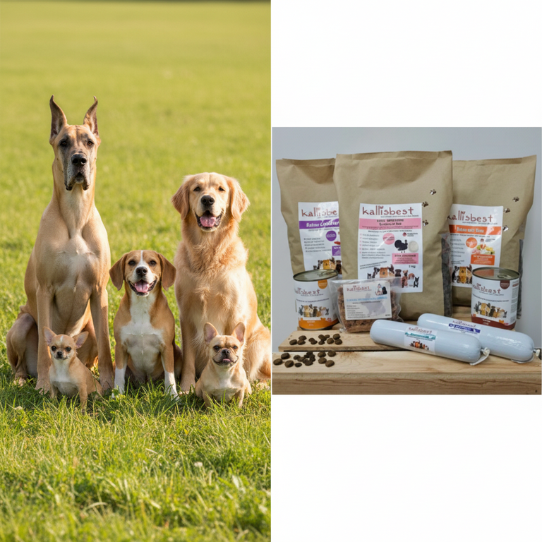 Abwechslung Paket Nr.12 alle Rassen – Dogge, Golden Retriever, Beagle, Franz. Bulldogge und Chihuahua