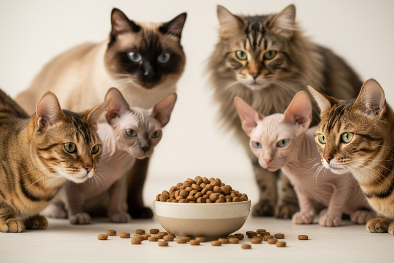 Huhn & Reis kastrierte Katzen – Napf mit kastrierten Katzen Gruppe 2