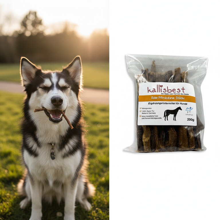 Pferdedarm Stücke getrocknet – Hund kaut begeistert | Kallisbest