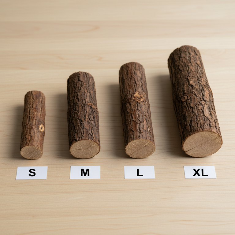 Kaffeebaumholz Größen S M L XL