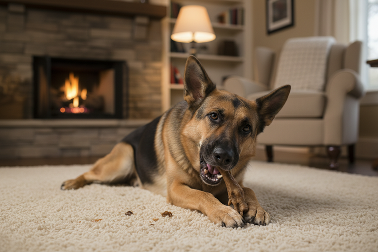 Schäferhund kaut Lammfuß in der Wohnung – Kallisbest