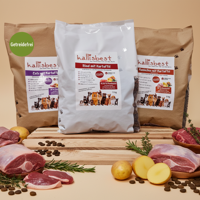 Abwechslung Paket Nr.7 – Ente, Rind & Kaninchen je 3kg – Kallisbest