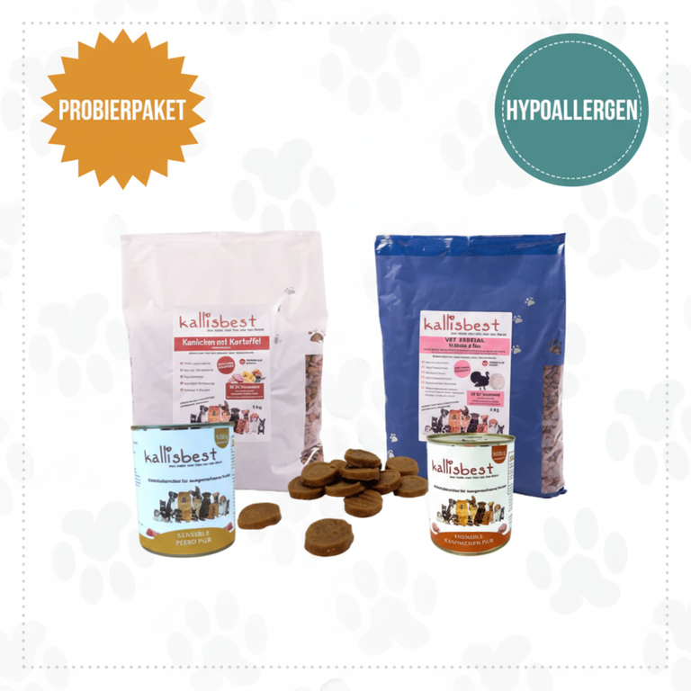 Probierpaket Hypoallergen Hund 2x3kg + Extras – Modern