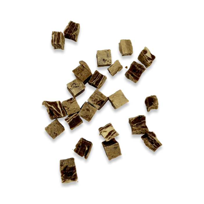 Cubes de viande boeuf-poulet-morue 100g