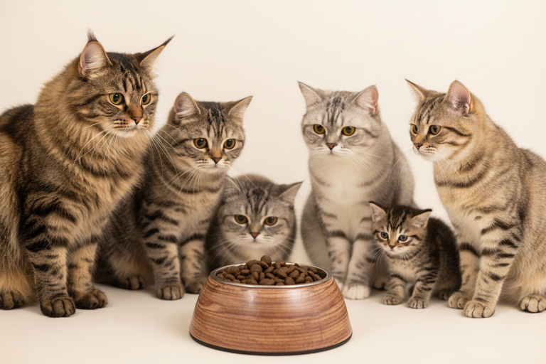 Fleischkönig mittlere Kroketten Katze – Napf mit allen Katzenrassen Gruppe 1