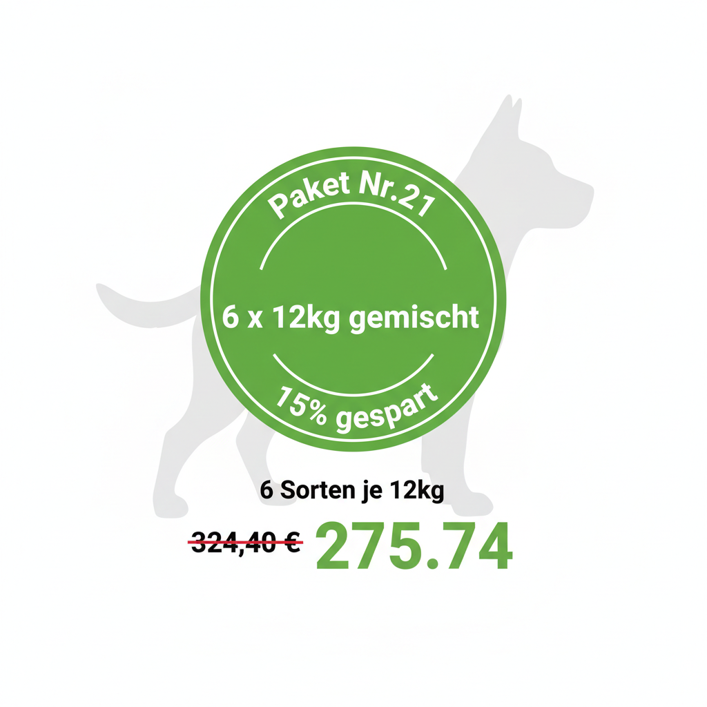 Abwechslung Paket Nr.21 – 6 x 12kg gemischt | 15% gespart
