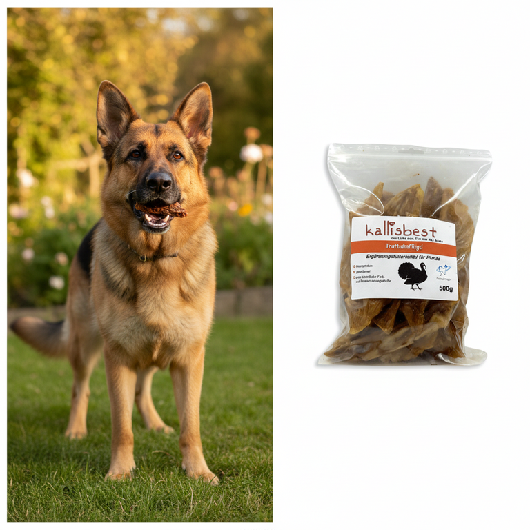 Truthahnflügel getrocknet – Hund kaut begeistert | Kallisbest