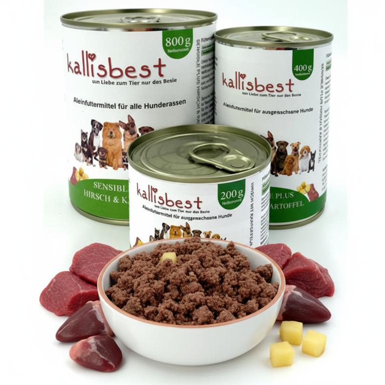 Sensible Plus Hirsch & Kartoffel – Kallisbest Originaldosen mit echtem Napfinhalt