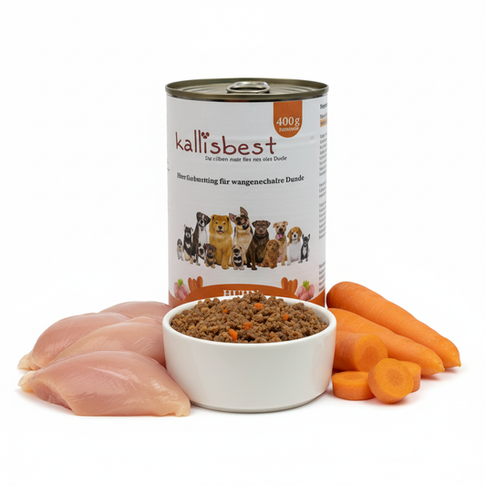 Huhn mit Gemüse – Kallisbest Originaldose mit echtem Napfinhalt