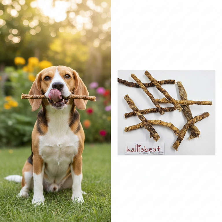 Kälberblasen-Kaustangen – mittlerer Hund kaut begeistert | Kallisbest