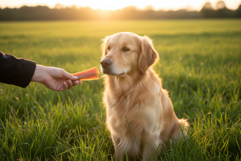 Golden Retriever bekommt Truthahn Filetstreifen – Kallisbest