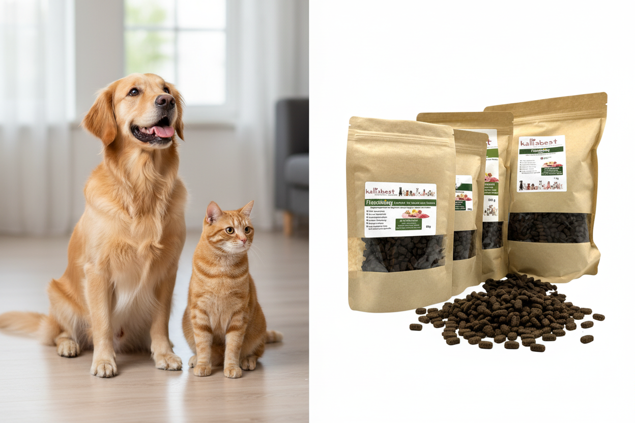 Hund & Katze mit Kallisbest Fleischkönig Leckerli – Kallisbest