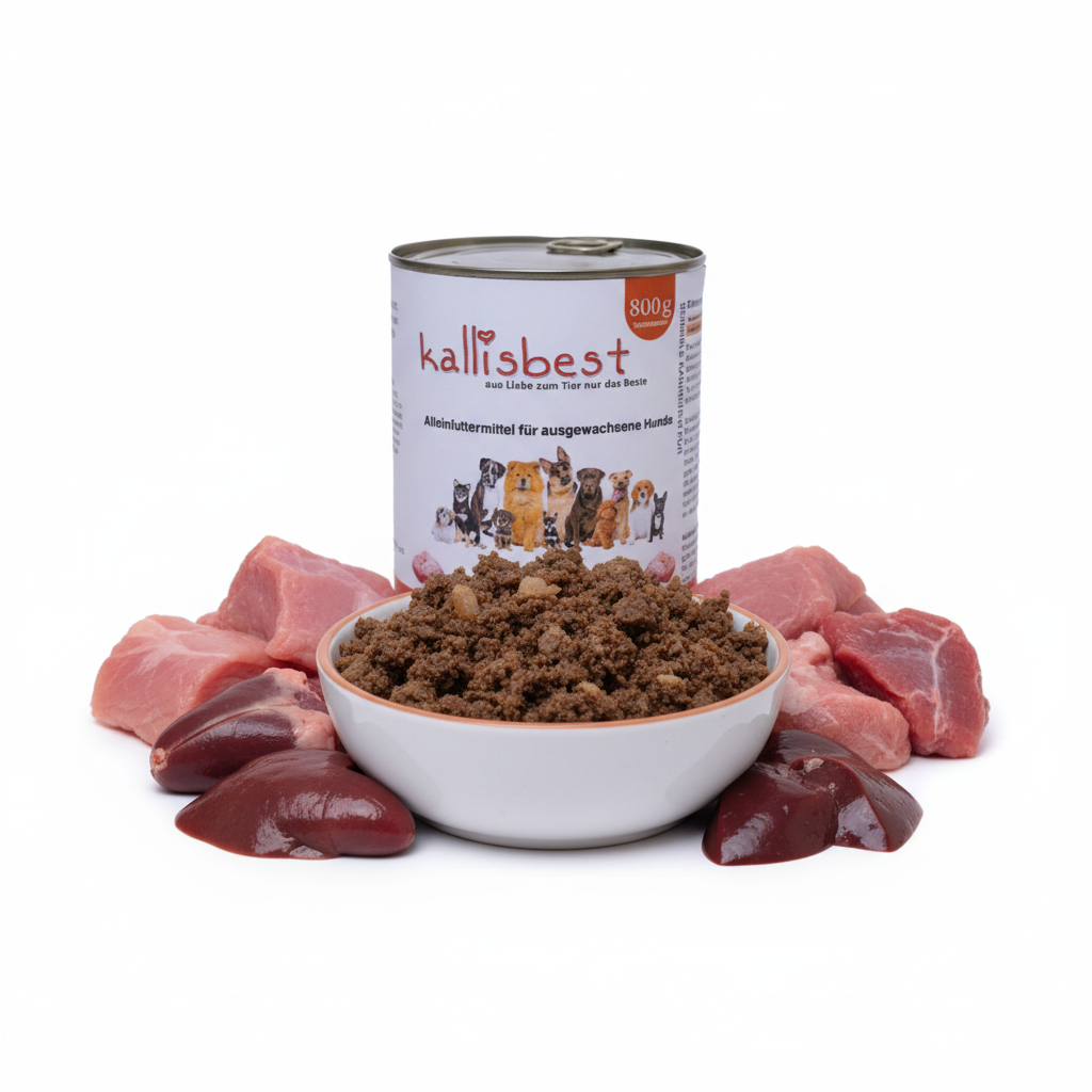 Kaninchen pur – Kallisbest Originaldose mit frischen Kaninchen-Rohzutaten