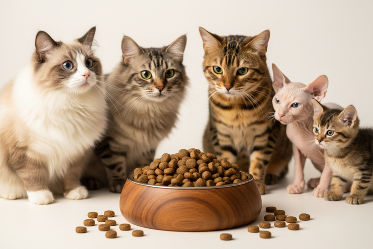 Fleischkönig mittlere Kroketten Katze – Napf mit allen Katzenrassen Gruppe 2