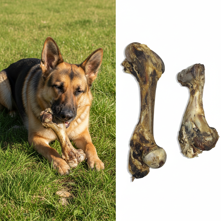 Rinderknochen Jumbo – Schäferhund kaut entspannt | Kallisbest