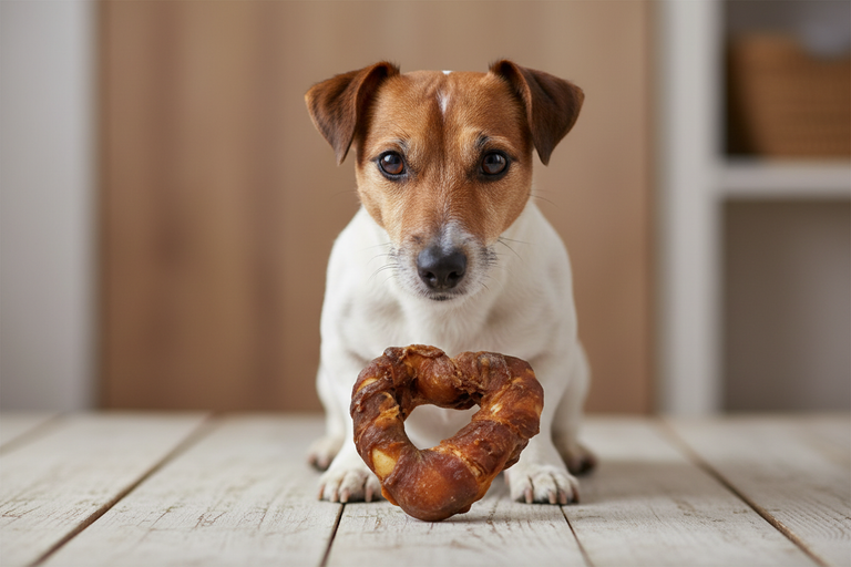 Jack Russell Terrier mit Herz im Entenfleischmantel S