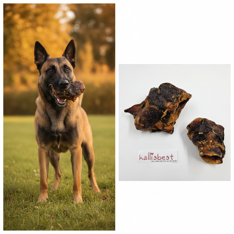 Pferdekehlköpfe getrocknet – Hund kaut begeistert | Kallisbest