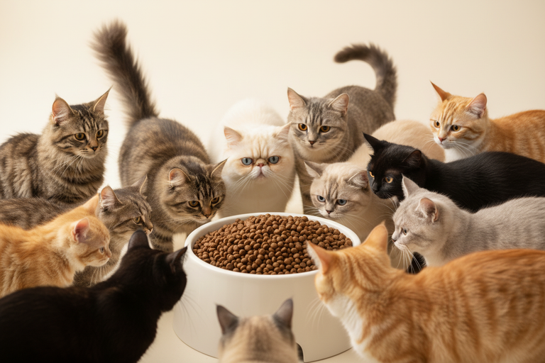 Fleischmenü kleine Kroketten – Napf mit Katzen & Kitten Gruppe 1