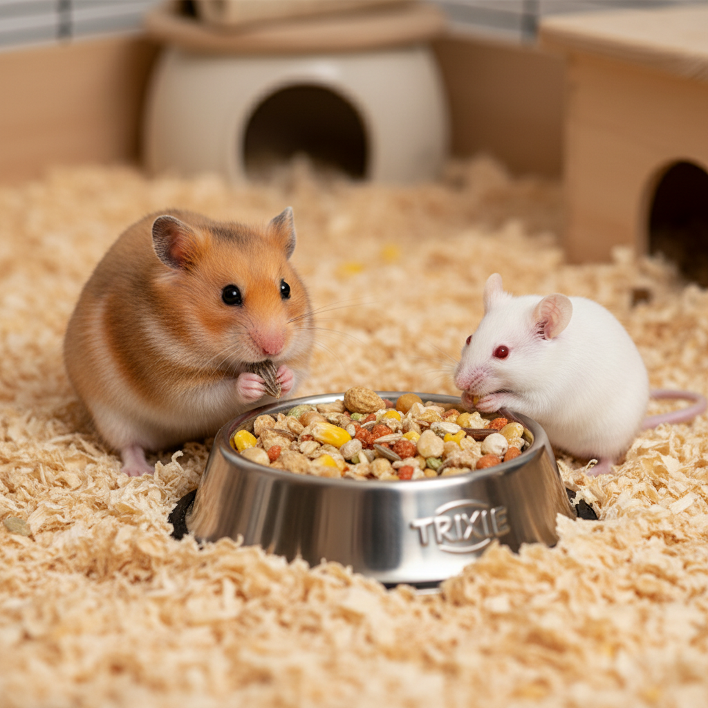 Hamster und Maus am Edelstahlnapf – Lifestyle