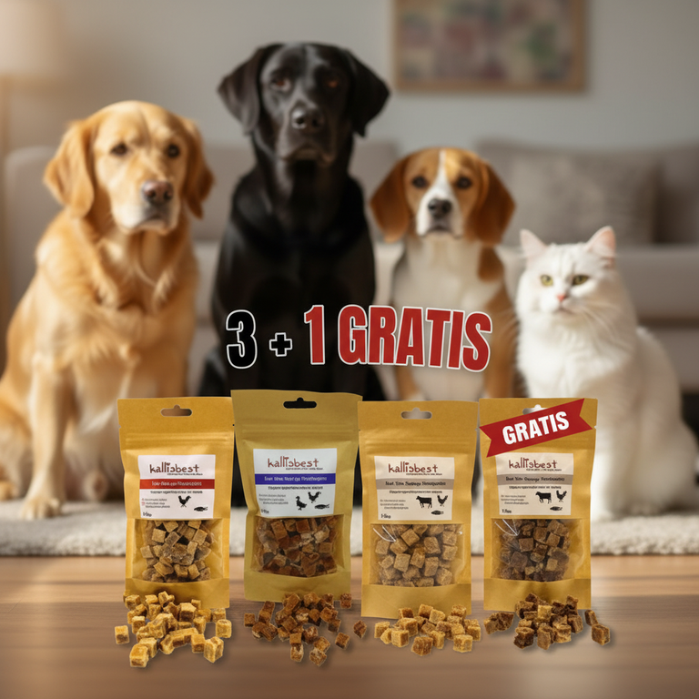 3+1 GRATIS Angebotsbild mit Hunden und Katzen