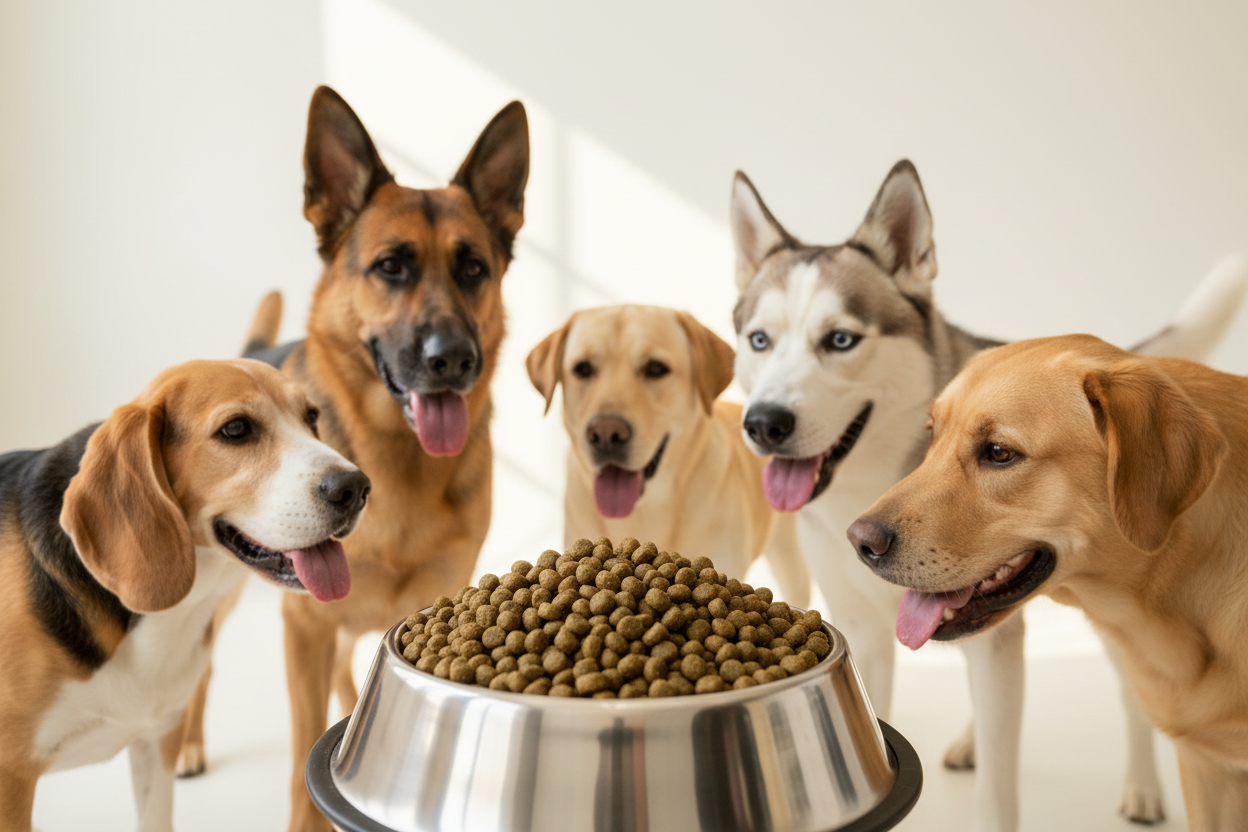 Huhn mit Reis Medium Kroketten – Napf mit mittleren Kroketten, mittlere und große Hunderassen