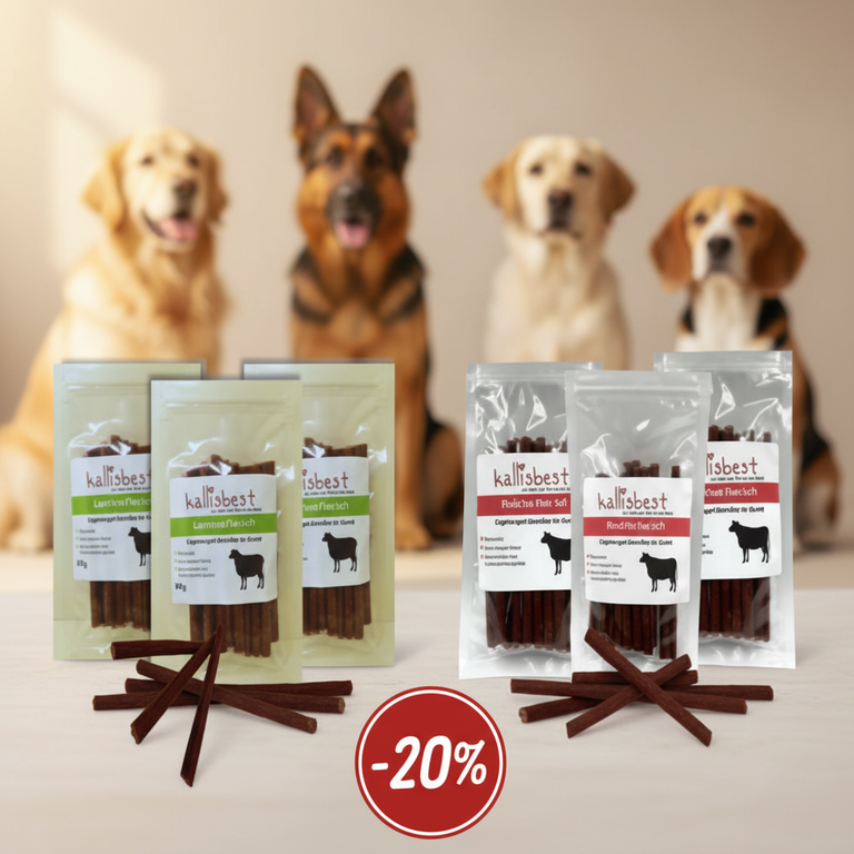 Fleischsticks Soft Mix Vorteilspack -20% mit Hunden