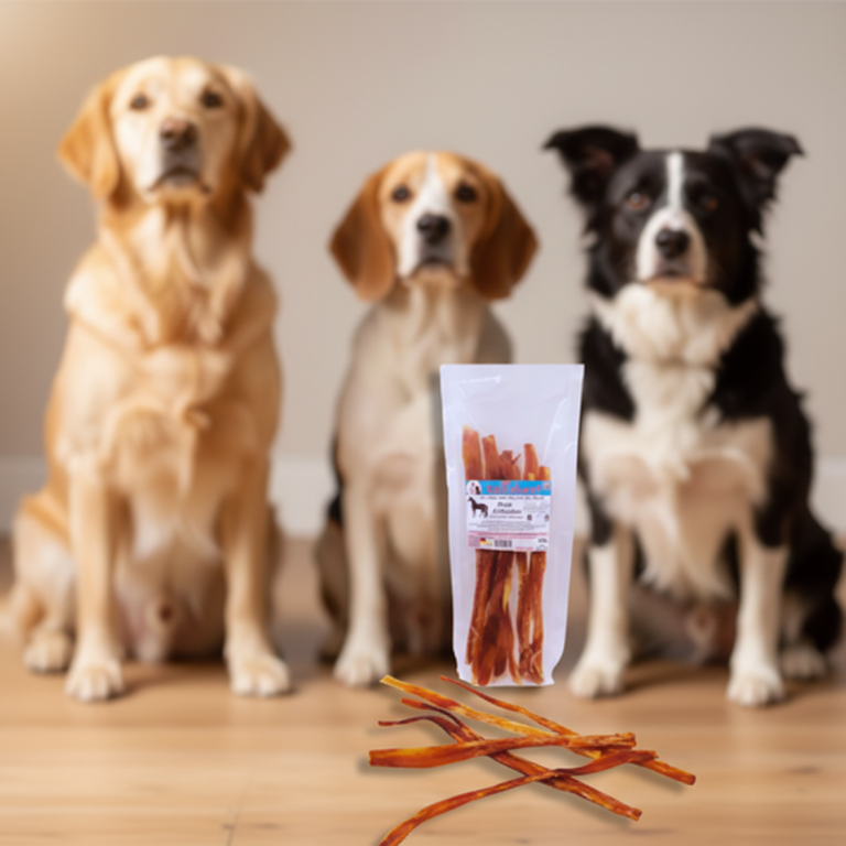 Pferde-Achillessehnen mit Hunden im Hintergrund