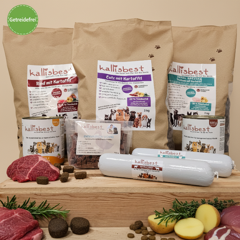 Abwechslung Paket Nr.2 – Rind, Ente & Vital Spezial je 3kg u.a. – Kallisbest