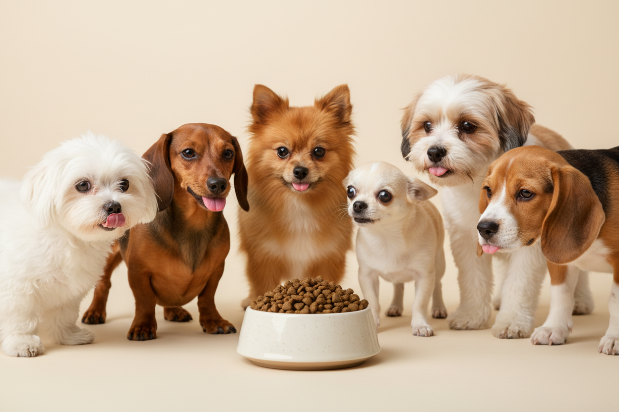 Huhn & Leber Mini Hunderassen – Napf mit Mini-Kroketten, kleine Rassen Gruppe 1