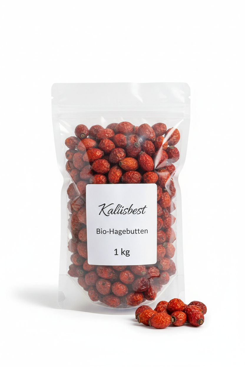 Kallisbest Bio-Hagebutten 1kg Klarsichtbeutel