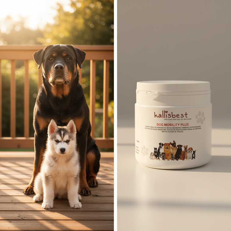 Dog Mobility Plus – Senior Rottweiler und Husky mit Kallisbest Dose