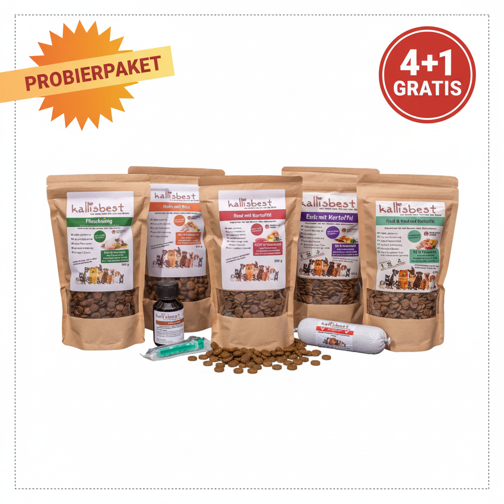 Probierpaket Hund 4+1 Gratis (500g & Tolle Rolle) – Modern