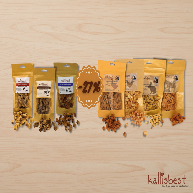 Fleischwürfel Mix Vorteilspack Flatlay