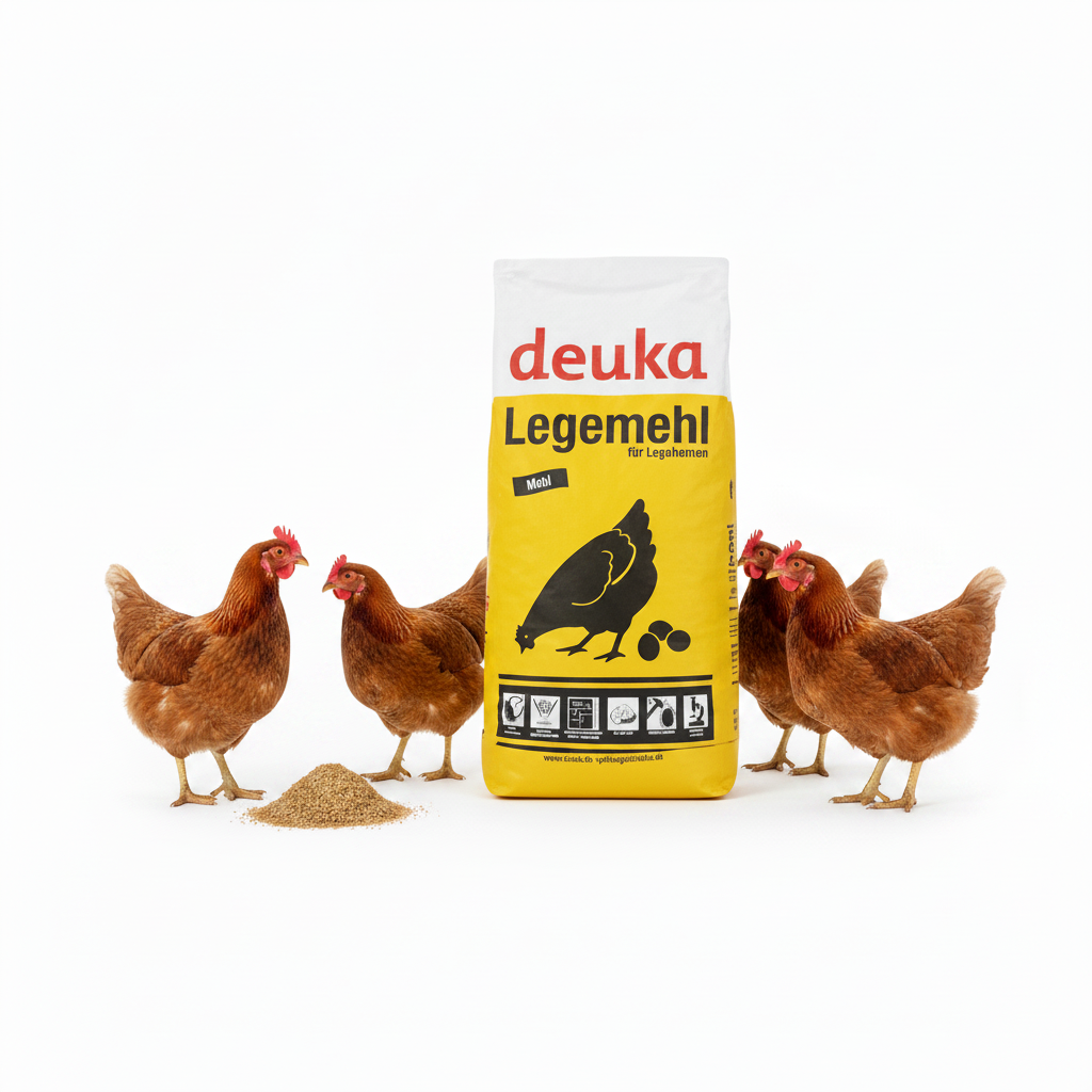 deuka Legemehl 25 kg – Legehennen mit Futtersack