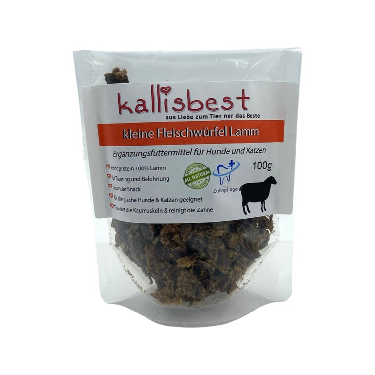 kleine Fleischwürfel Lamm 100g - Kallisbest