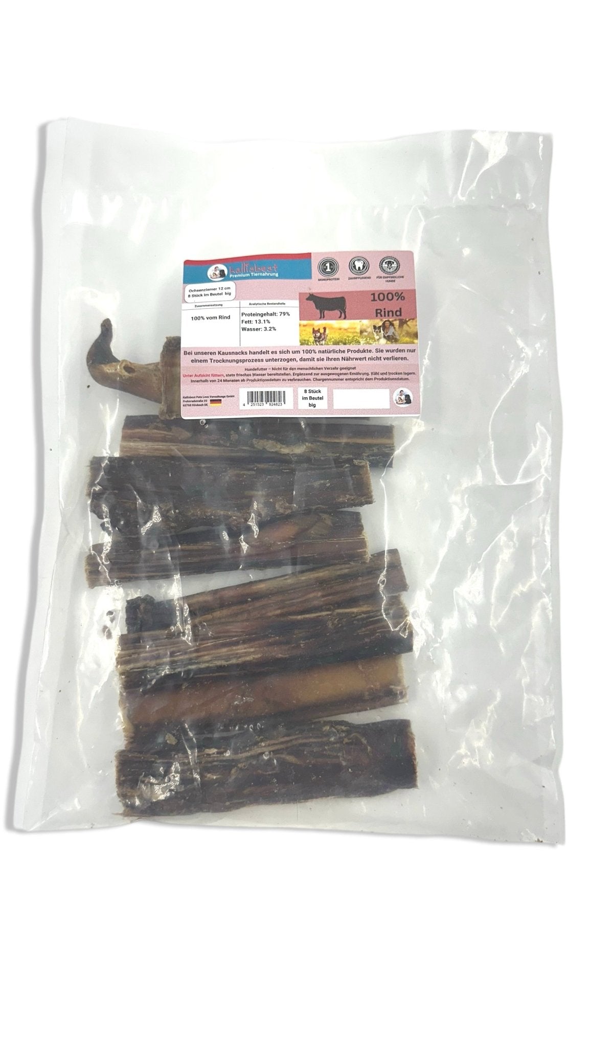 Ochsenziemer ab 12 cm Stücke bis 110cm lange ganze Ziemer mit Fleisch - Kallisbest