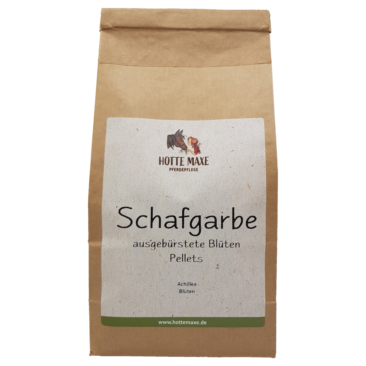 Hotte Maxe Einzelkräuter Schafgarbe, ausgebürstete Blüten, Pellets