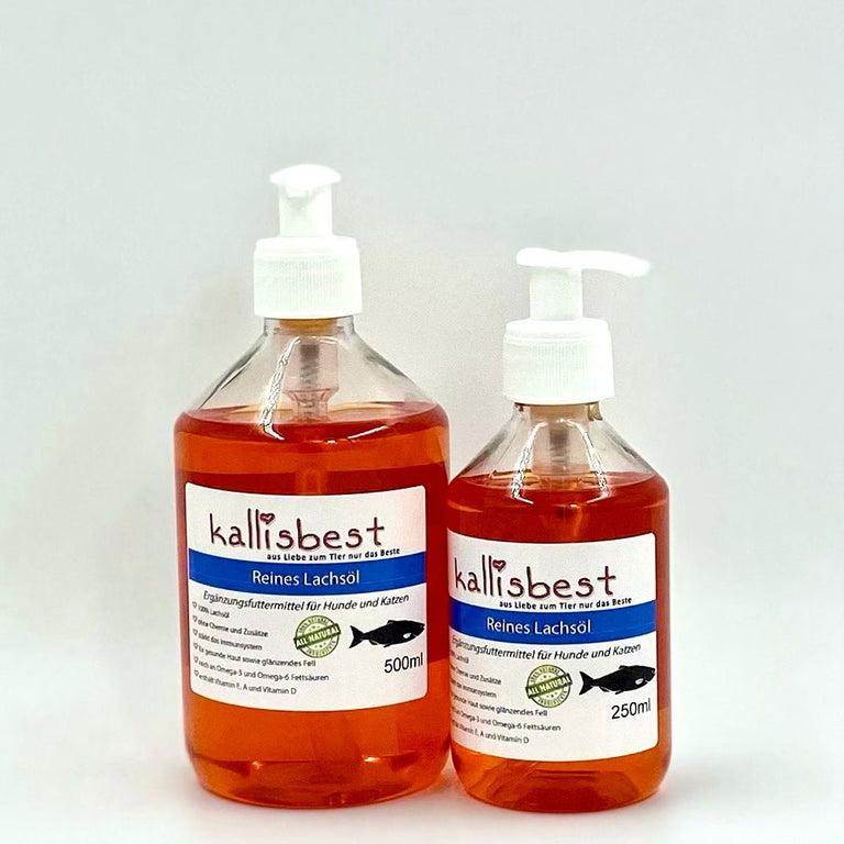 Reines Lachsöl in Spenderflasche, für Hunde & Katzen - Kallisbest