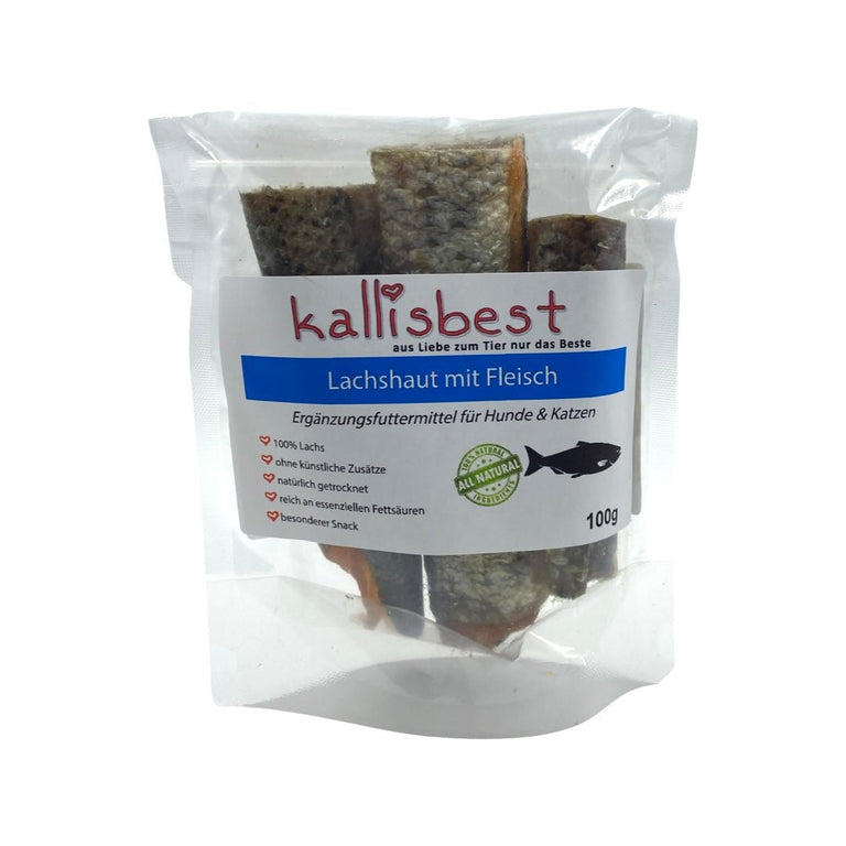 Lachshaut mit Fleisch Monoprotein 100 % Lachs - Kallisbest
