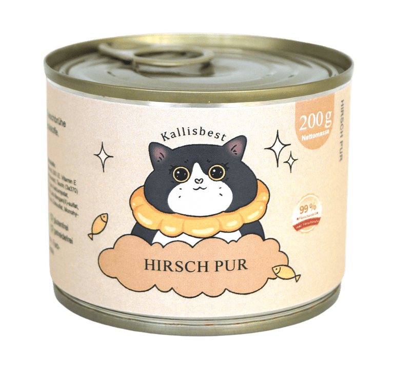 Hirsch pur 200g, 400g für Katzen - Kallisbest