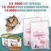 Probierpaket für Katzen Trockenfutter, Nassfutter & Leckerli + 200g Tolle Rolle & Probe Vital Plus Lebenselixier