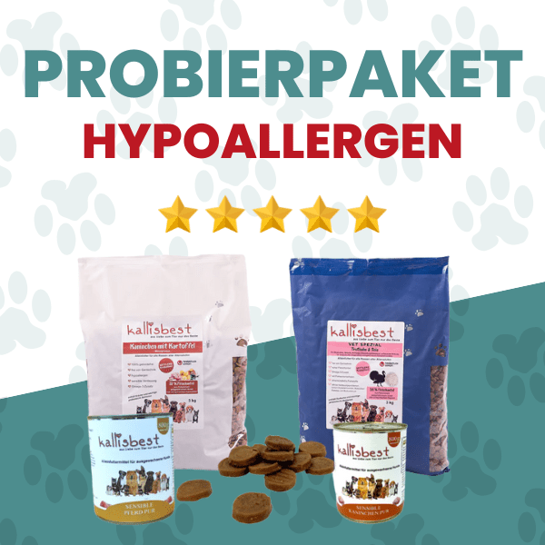 Probierpaket Hypoallergen für den Hund + Gratis Beutel & Probe Vital Plus + 200g Tolle Rolle - Kallisbest