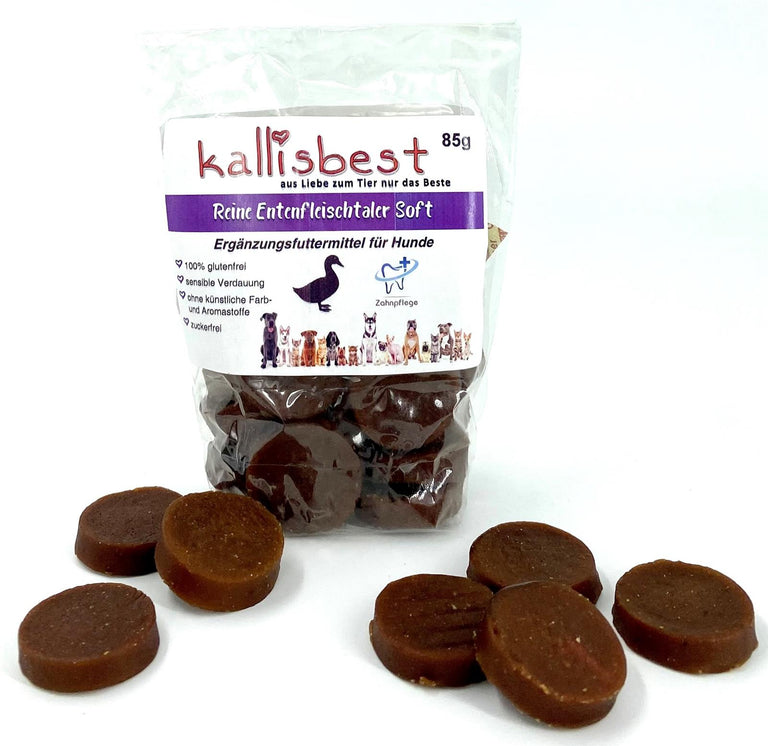 Reine Entenfleischtaler Soft 85g Für Hunde & Katzen - Kallisbest