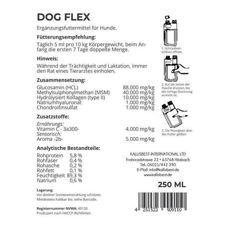 Dog Flex, unterstützt Sehnen, Knochen, Bänder und Gelenke - Kallisbest