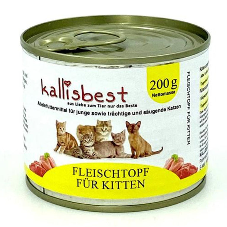 Fleischtopf für Kitten (trächtige und säugende Katzen) 200g, 400g - Kallisbest