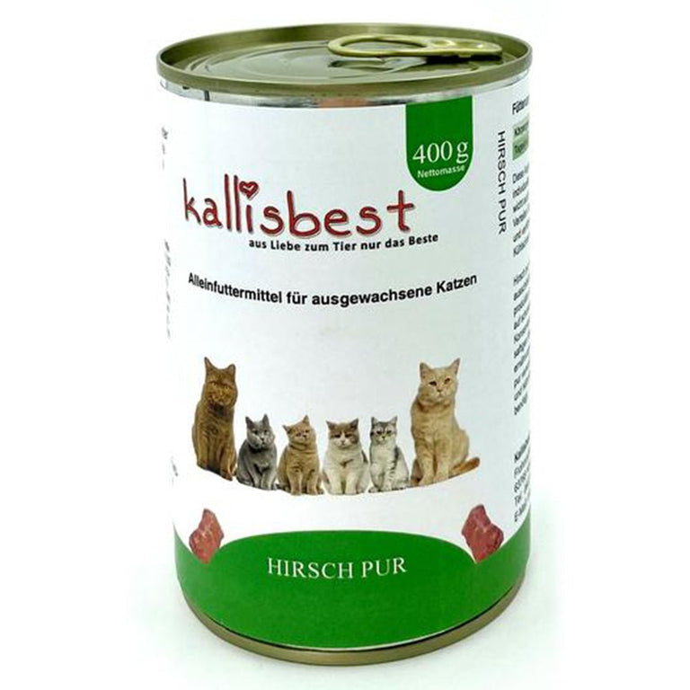 Hirsch pur 200g, 400g für Katzen - Kallisbest