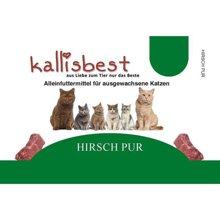 Hirsch pur 200g, 400g für Katzen - Kallisbest