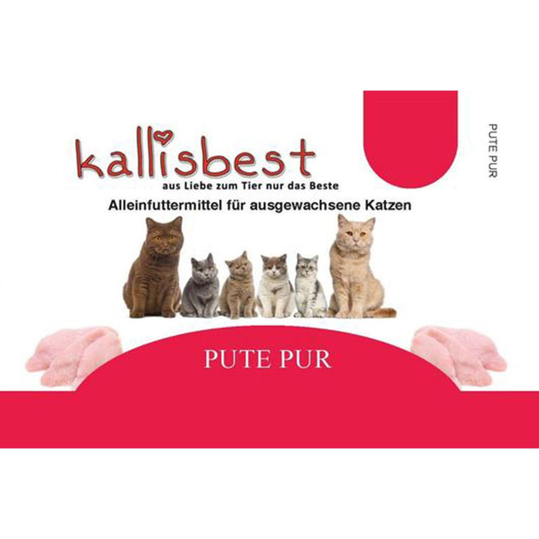Pute pur 200g, 400g, 800g für Katzen - Kallisbest
